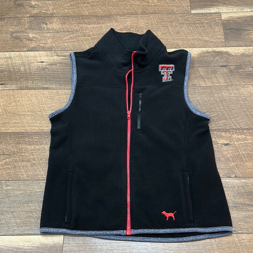 PINK Victoria's Secret Texas Tech Zip Up Vest Size Small